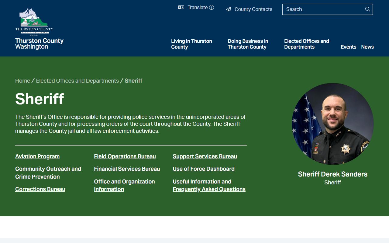 Thurston County corrections roster search tool for finding current inmates